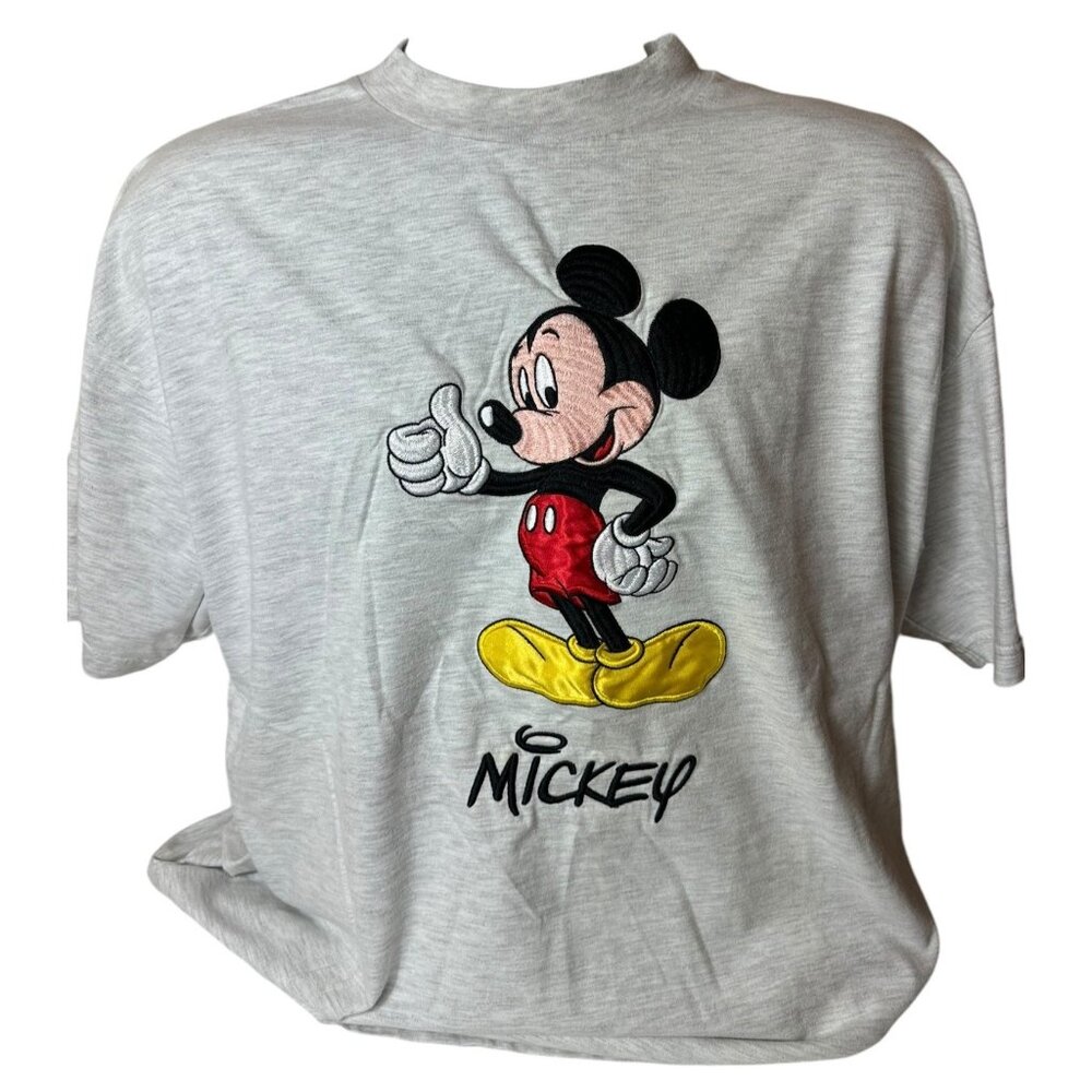 Vintage Mickey Mouse Embroidered Men's L/XL T-Shirt On Mickey, Inc